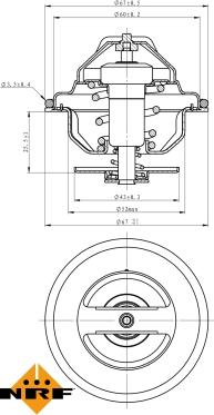 NRF 725103 - Термостат охлаждающей жидкости / корпус autospares.lv