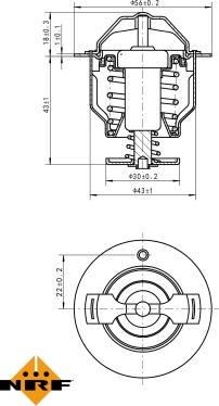 NRF 725119 - Термостат охлаждающей жидкости / корпус autospares.lv