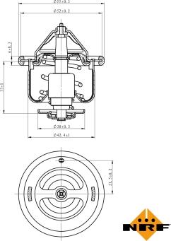 NRF 725110 - Термостат охлаждающей жидкости / корпус autospares.lv