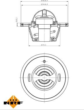 NRF 725183 - Термостат охлаждающей жидкости / корпус autospares.lv