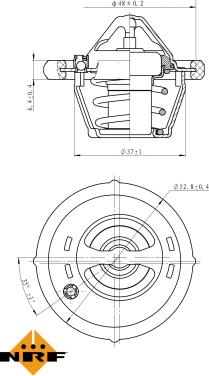 NRF 725187 - Термостат охлаждающей жидкости / корпус autospares.lv