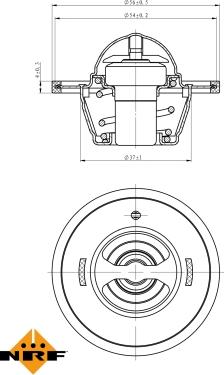 NRF 725136 - Термостат охлаждающей жидкости / корпус autospares.lv