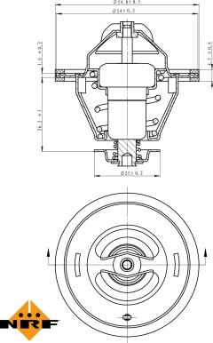 NRF 725125 - Термостат охлаждающей жидкости / корпус autospares.lv