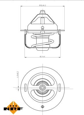 NRF 725120 - Термостат охлаждающей жидкости / корпус autospares.lv