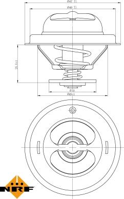 NRF 725123 - Термостат охлаждающей жидкости / корпус autospares.lv