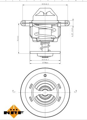 NRF 725206 - Термостат охлаждающей жидкости / корпус autospares.lv