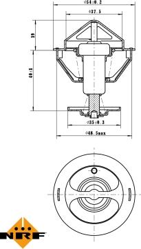 NRF 725200 - Термостат охлаждающей жидкости / корпус autospares.lv