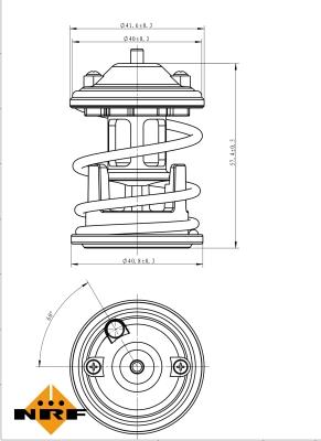 NRF 725219 - Термостат охлаждающей жидкости / корпус autospares.lv