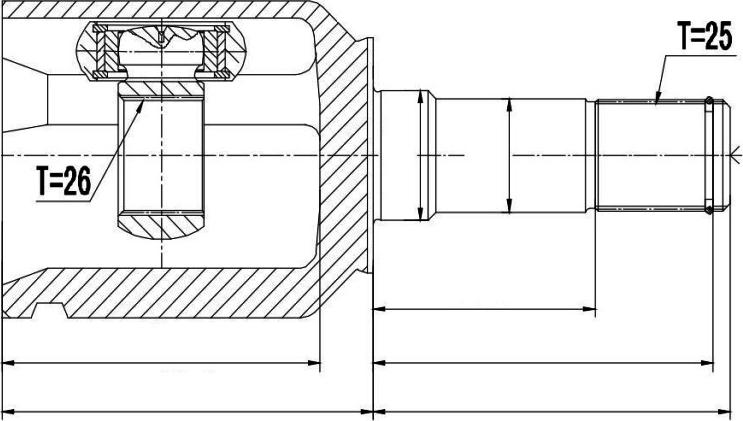 NTY NPW-AR-007 - Шарнирный комплект, ШРУС, приводной вал autospares.lv