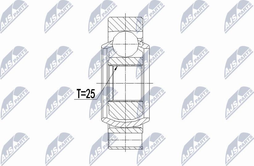 NTY NPW-BM-068 - Шарнирный комплект, ШРУС, приводной вал autospares.lv