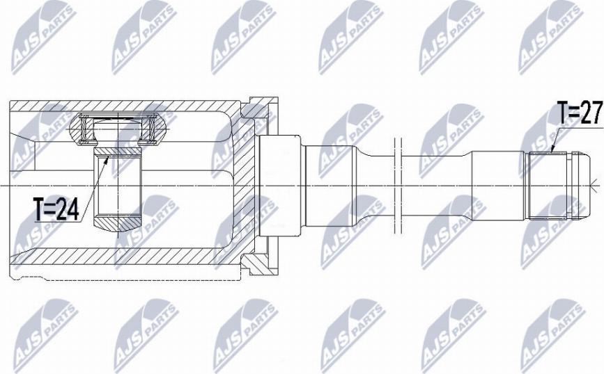 NTY NPW-BM-080 - Шарнирный комплект, ШРУС, приводной вал autospares.lv