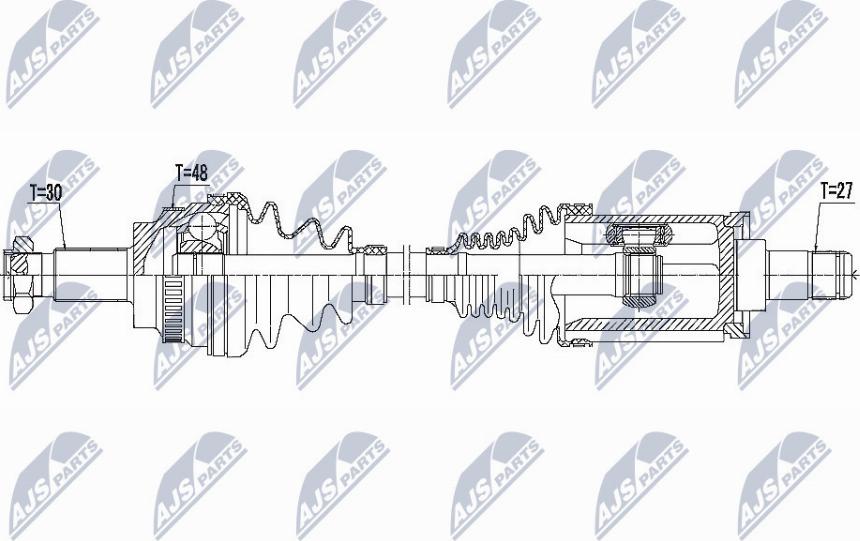 NTY NPW-BM-081 - Приводной вал autospares.lv