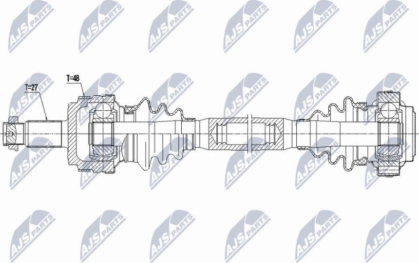 NTY NPW-BM-036 - Приводной вал autospares.lv