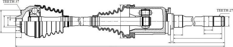 NTY NPW-BM-030 - Приводной вал autospares.lv