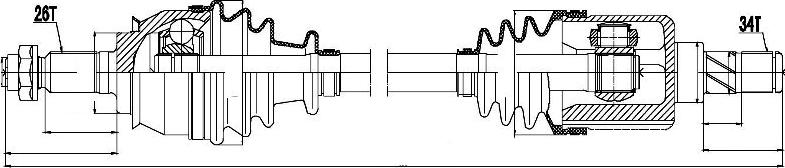 NTY NPW-BM-020 - Приводной вал autospares.lv