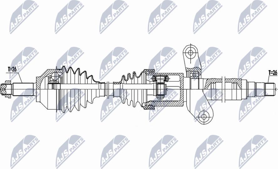 NTY NPW-BM-190 - Приводной вал autospares.lv