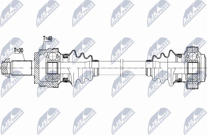 NTY NPW-BM-107 - Приводной вал autospares.lv