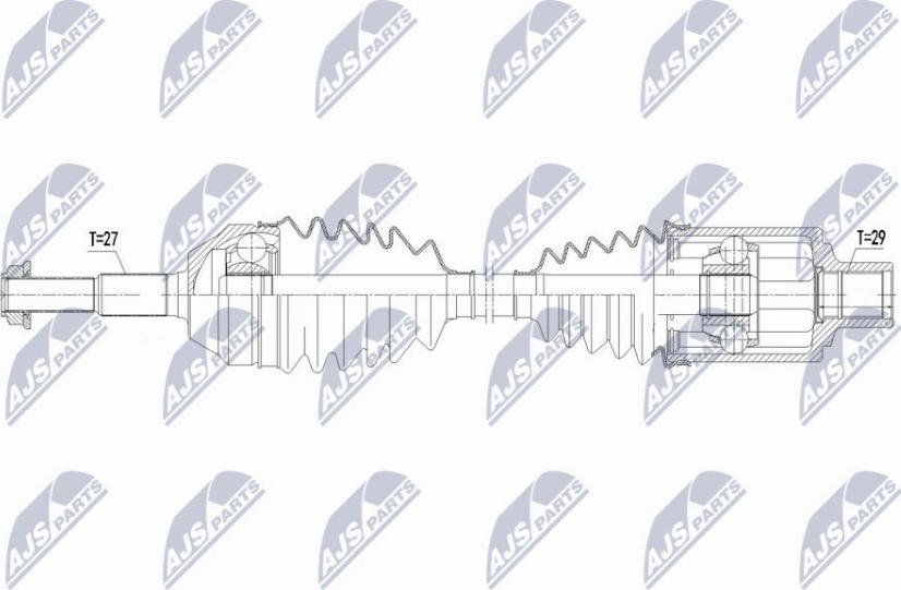 NTY NPW-CH-098 - Приводной вал autospares.lv