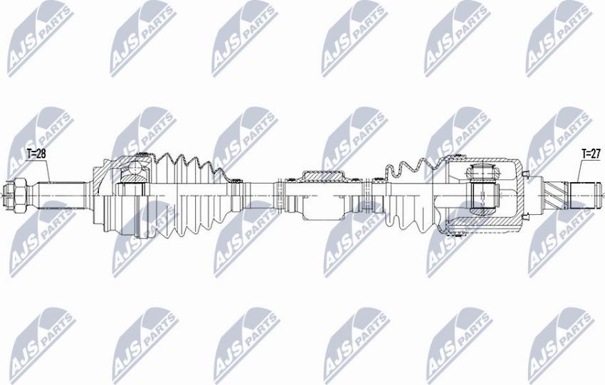 NTY NPW-CH-062 - Приводной вал autospares.lv