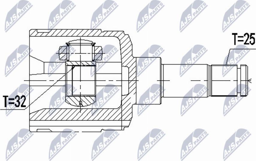 NTY NPW-CH-024 - Шарнирный комплект, ШРУС, приводной вал autospares.lv