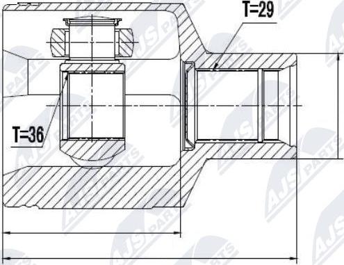 NTY NPW-CH-026 - Шарнирный комплект, ШРУС, приводной вал autospares.lv