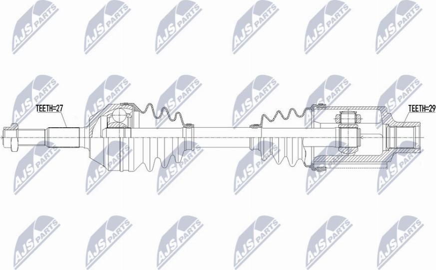 NTY NPW-CH-102 - Приводной вал autospares.lv