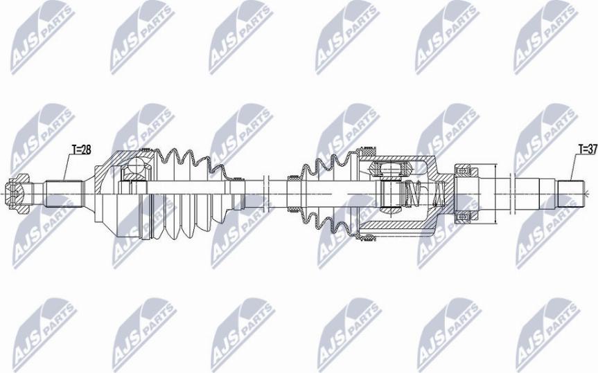 NTY NPW-CT-099 - Приводной вал autospares.lv