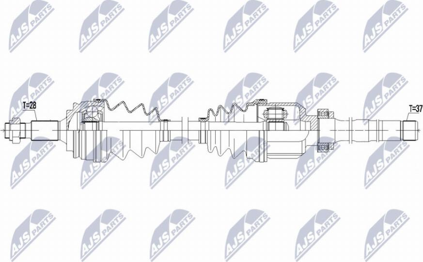 NTY NPW-CT-091 - Приводной вал autospares.lv