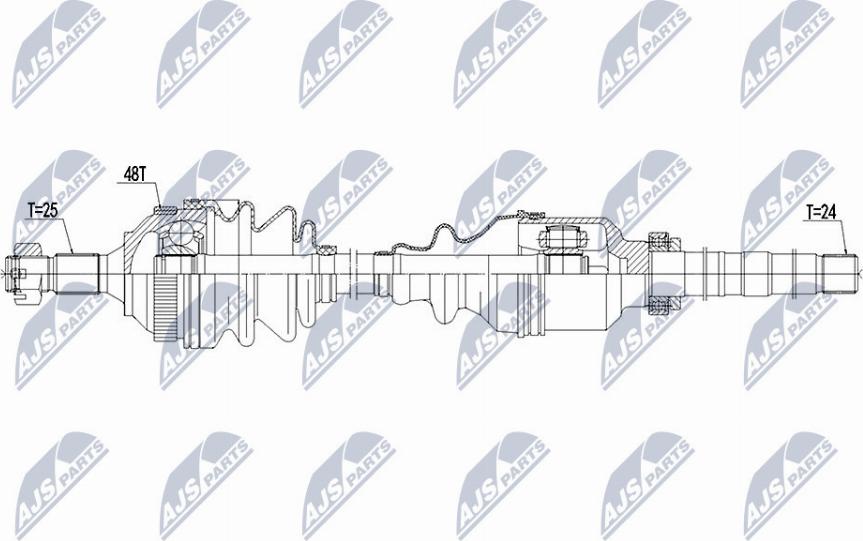 NTY NPW-CT-059 - Приводной вал autospares.lv