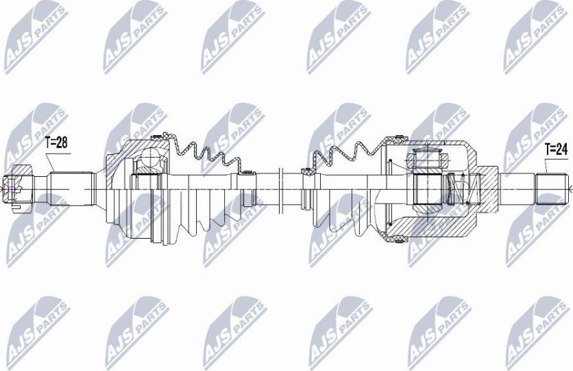 NTY NPW-CT-051 - Приводной вал autospares.lv