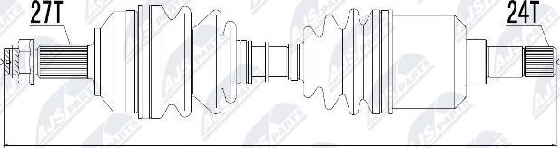 NTY NPW-CT-014 - Приводной вал autospares.lv