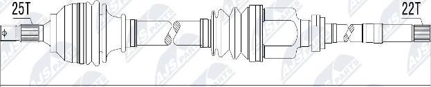 NTY NPW-CT-011 - Приводной вал autospares.lv