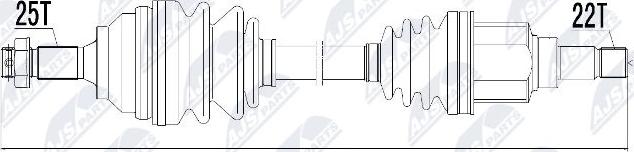 NTY NPW-CT-018 - Приводной вал autospares.lv