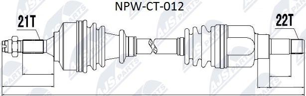 NTY NPW-CT-012 - Приводной вал autospares.lv