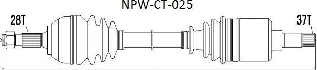 NTY NPW-CT-025 - Приводной вал autospares.lv