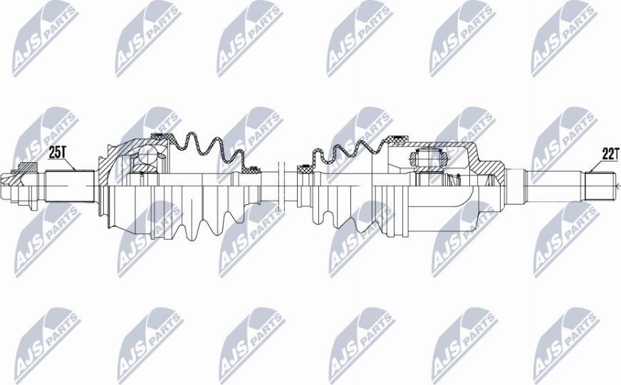 NTY NPW-CT-071 - Приводной вал autospares.lv