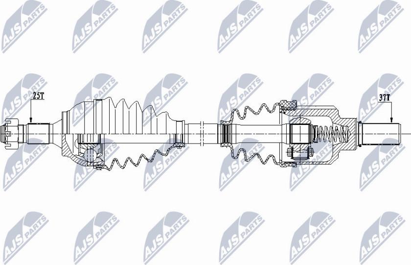 NTY NPW-CT-077 - Приводной вал autospares.lv