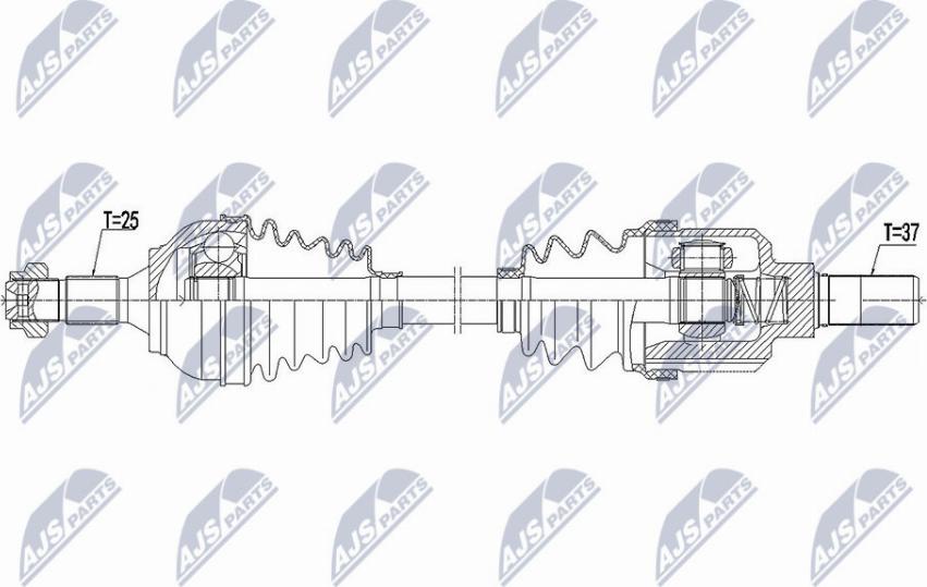 NTY NPW-CT-101 - Приводной вал autospares.lv