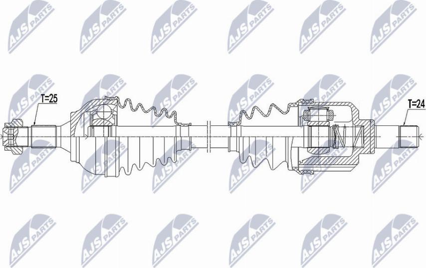 NTY NPW-CT-103 - Приводной вал autospares.lv