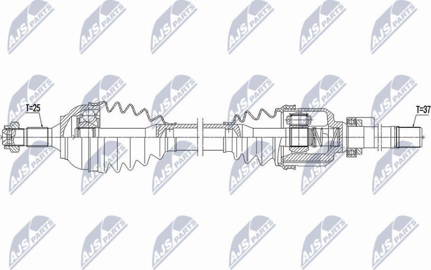 NTY NPW-CT-107 - Приводной вал autospares.lv