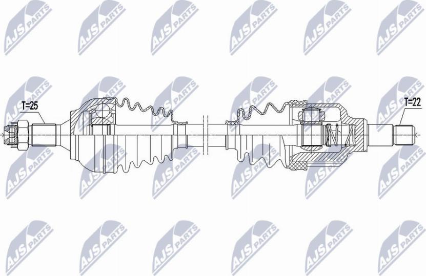 NTY NPW-CT-115 - Приводной вал autospares.lv