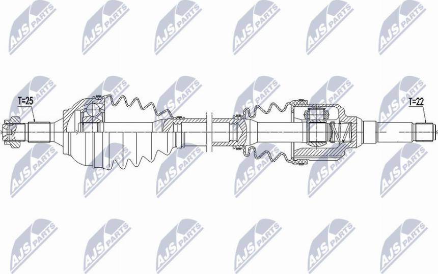 NTY NPW-CT-113 - Приводной вал autospares.lv