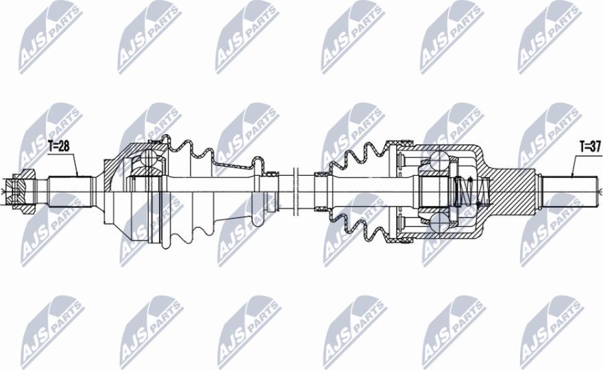 NTY NPW-CT-133 - Приводной вал autospares.lv