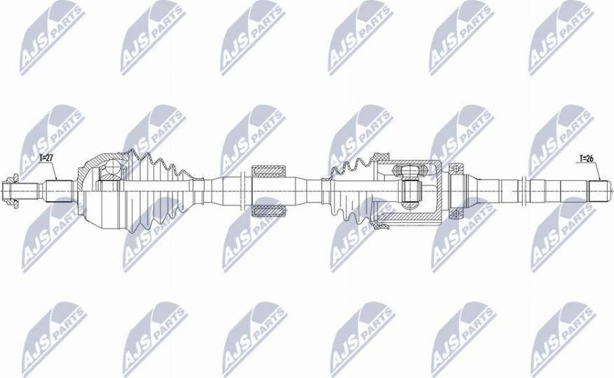 NTY NPW-FR-107 - Приводной вал autospares.lv