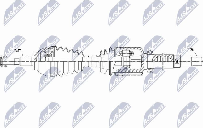 NTY NPW-FR-115 - Приводной вал autospares.lv