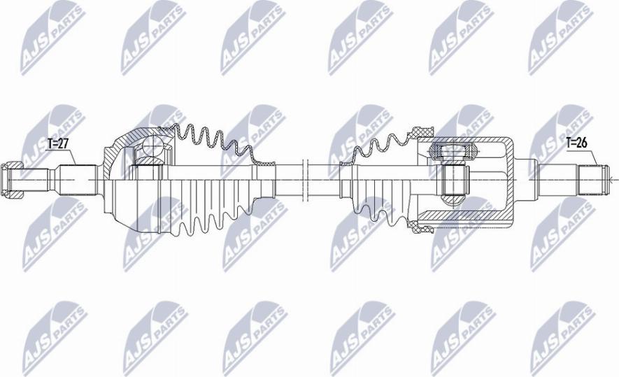 NTY NPW-FR-117 - Приводной вал autospares.lv