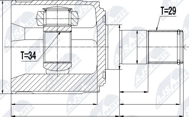 NTY NPW-HD-018 - Шарнирный комплект, ШРУС, приводной вал autospares.lv