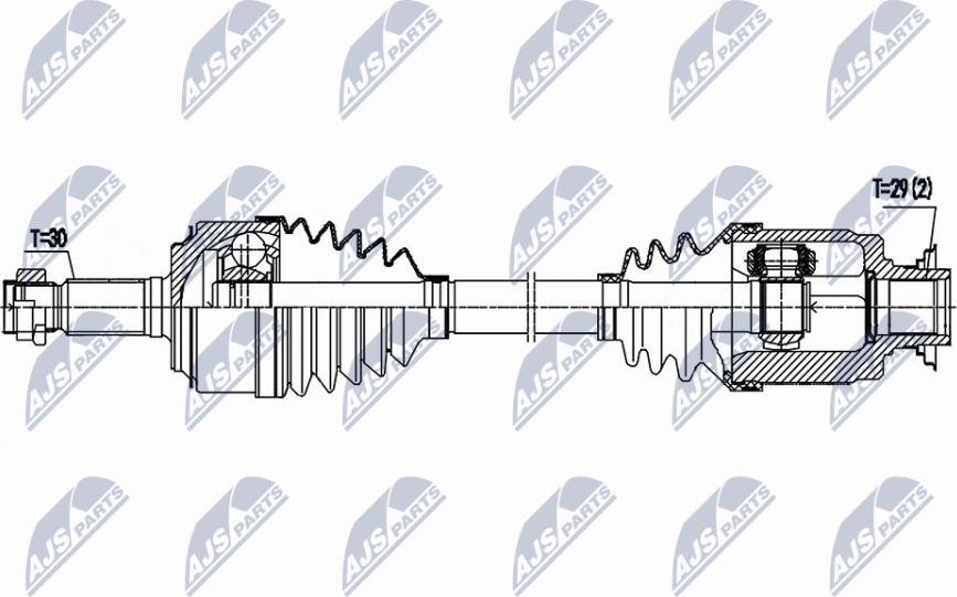 NTY NPW-HD-089 - Приводной вал autospares.lv