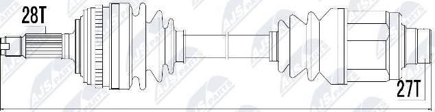 NTY NPW-HD-036 - Приводной вал autospares.lv