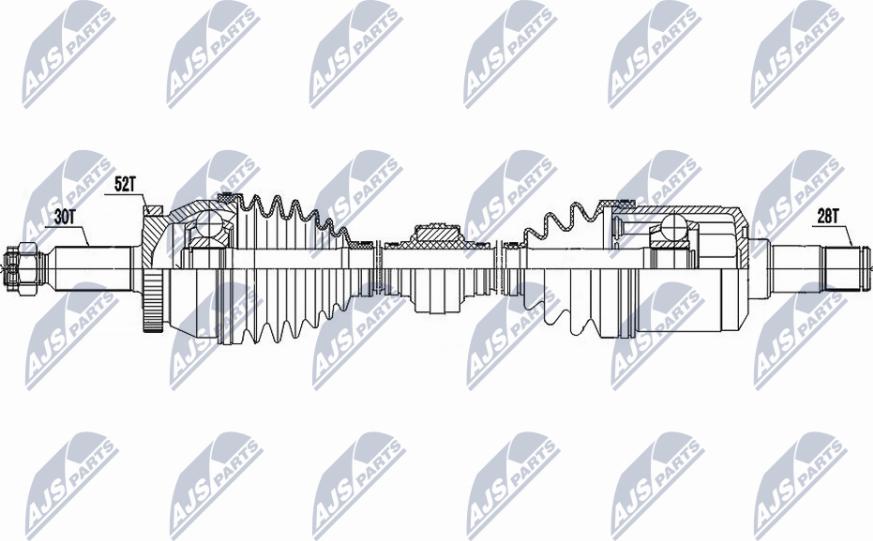 NTY NPW-HY-595 - Приводной вал autospares.lv